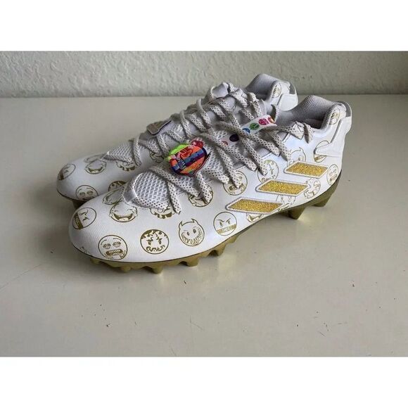 Adidas Freak 22 Big Mood Emoji White Gold Football  Soccer Cleats Men's Sz 13 - Picture 8 of 12